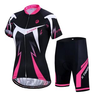 WOMEN’S CYCLING SUIT – “X-PRO” – BLACK & PINK