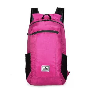 Hopfällbar Reseryggsäck Utomhusväska - Rosa
