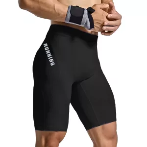 Herrarnas träningsshorts med kompression - Svart, S