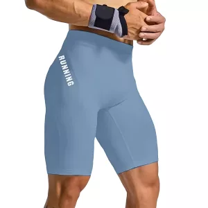 Herrarnas träningsshorts med kompression - Ljusblå, S